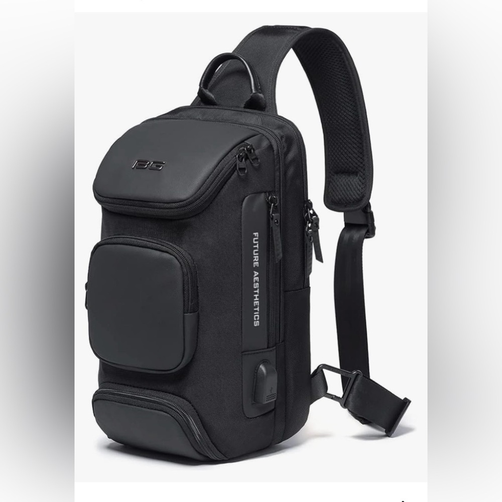 BANGE Future Aesthetics  Men's Sling‎ Bag, Waterproof Crossbody Backpack,
